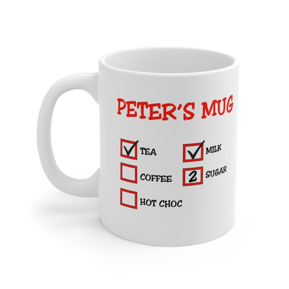Nombre personalizado & bebida ingredientes taza trabajo bebida oficina trabajo empleo