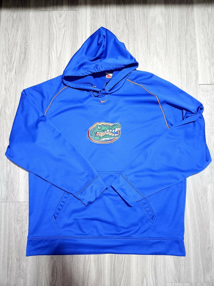 Nike Florida Gators Dri-Fit Hoodie XXL Blue Y2K Center Swoosh Vintage NCAA