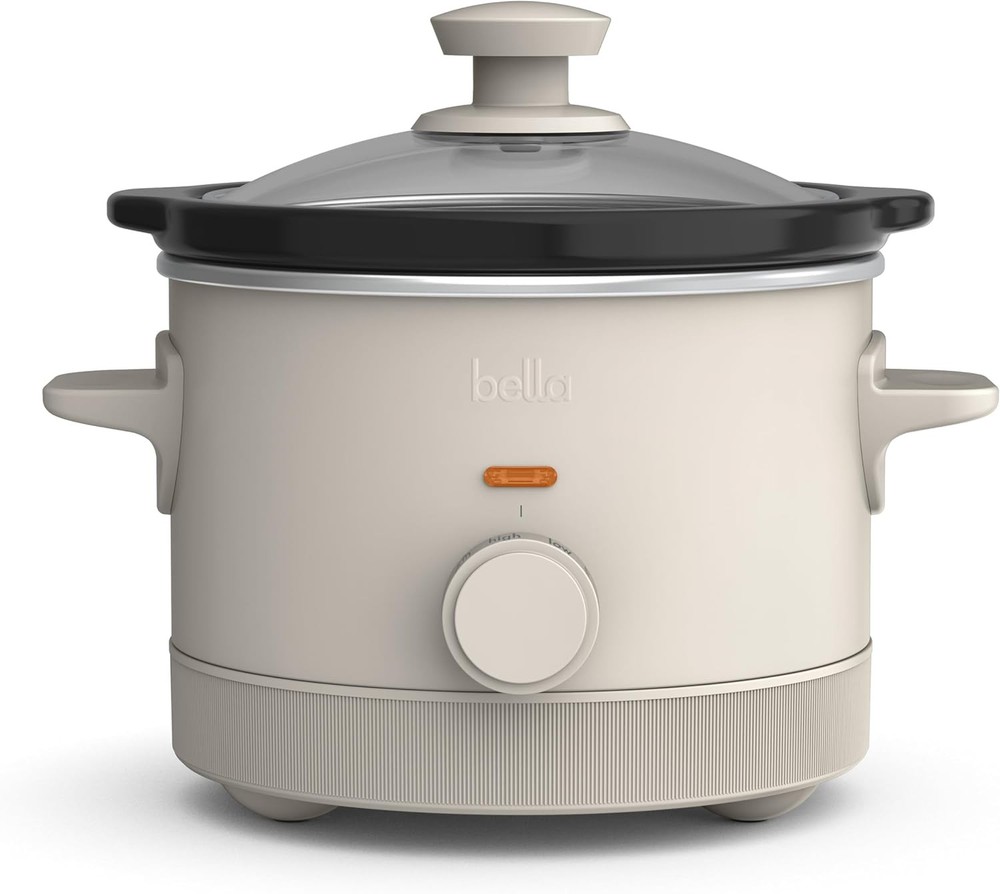 Bella 1.5 Quart Slow Cooker with 3 Heat Settings and Oatmeal Function  