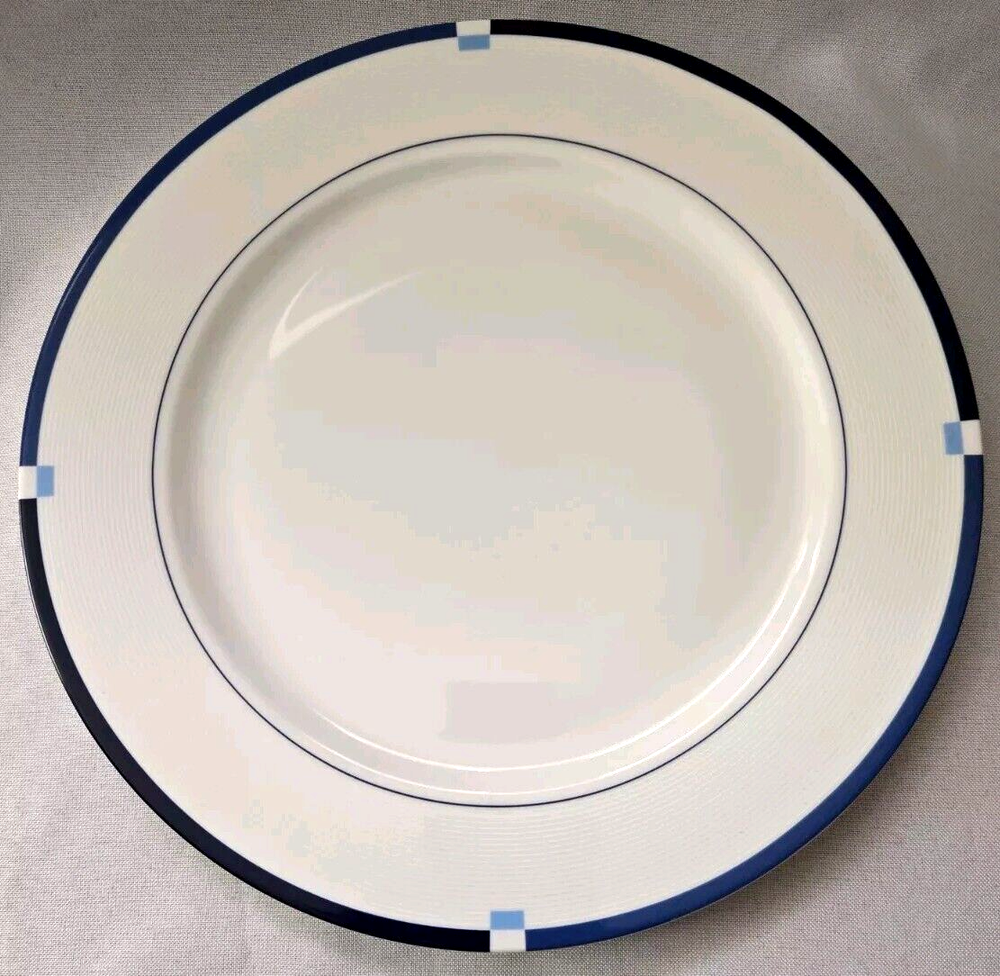 SET OF 2 MIKASA JET SET BLUE SALAD PLATES 8 1/4
