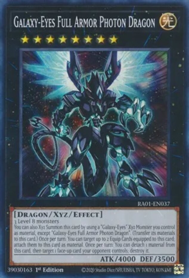 Galaxy-Eyes Full Armor Photon Dragon Super Rare 1st Edition RA01-EN037 NM