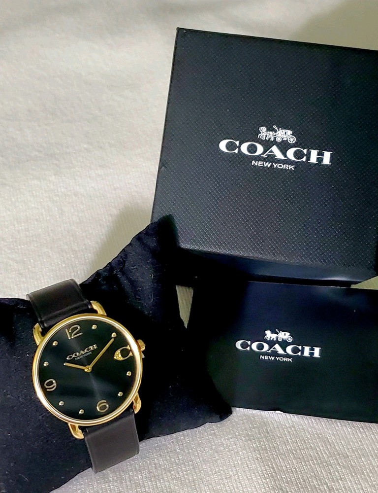 COACH Mens Leather Band Watch NWT in Original Box Retail $150