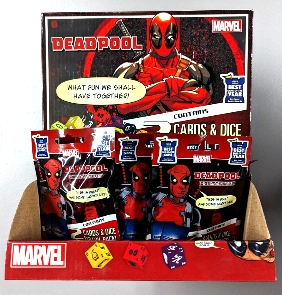 Deadpool - Dice Masters Foil Pack: 2 Cards & Dice - Sealed New