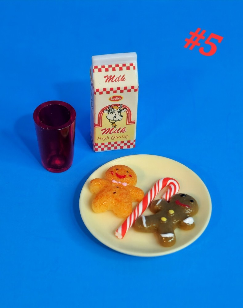 CHRISTMAS SALE! KITCHEN LITTLES COOKIES & MILK FOR SANTA DESSERTS Barbie Food #5-image