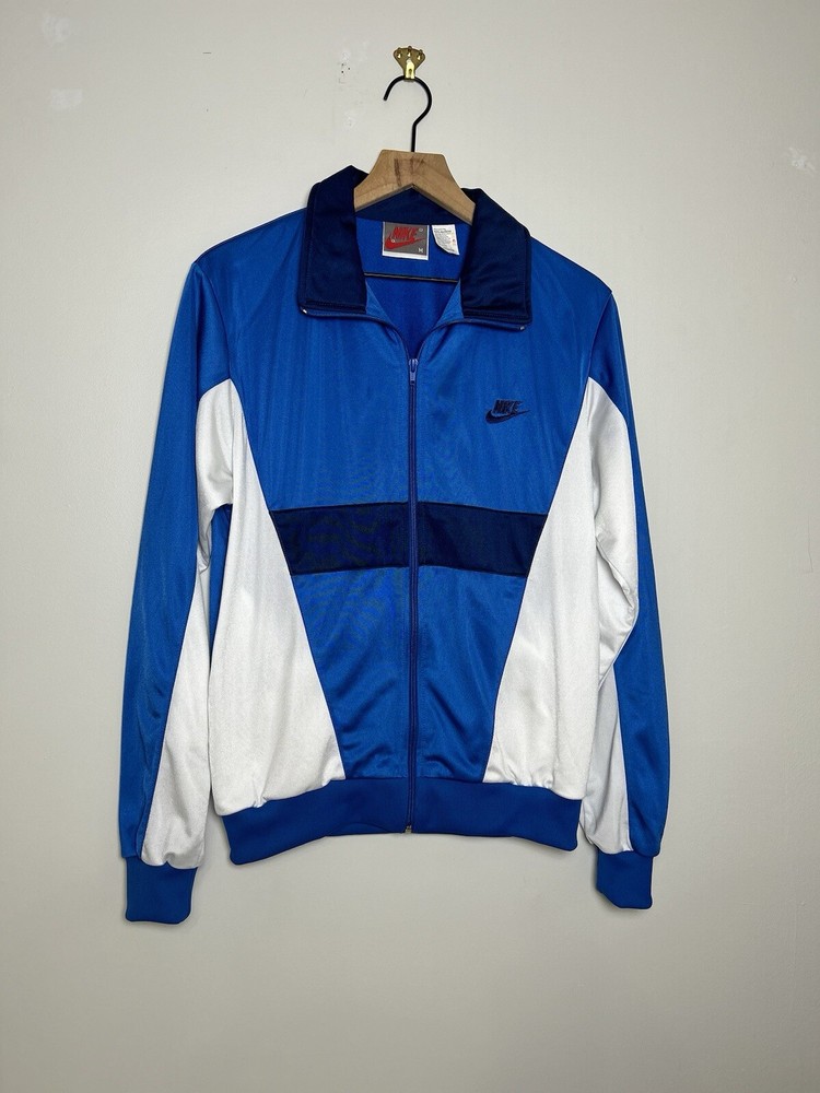 Vintage 80s Deadstock Nike Colorblock Full Zip Track Jacket NWOT NOS VTG Medium