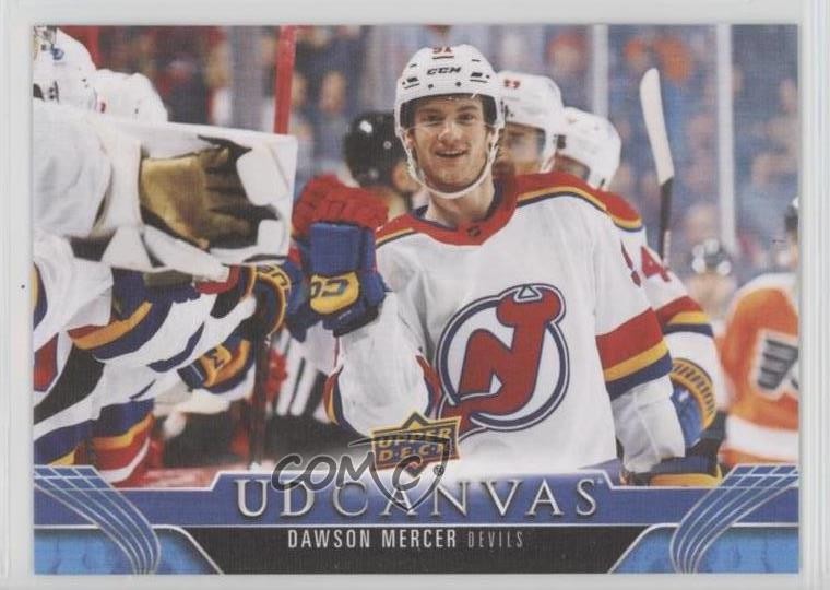 2023-24 Upper Deck Series 2 UD Canvas Dawson Mercer Young Guns #C169 Hockey Card