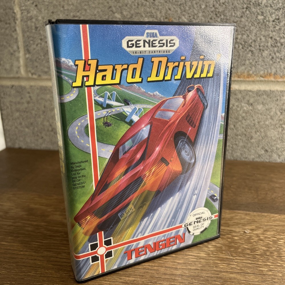 Hard Drivin' (Sega Genesis, 1991) Manual And Registration Card! Tested Fast Ship