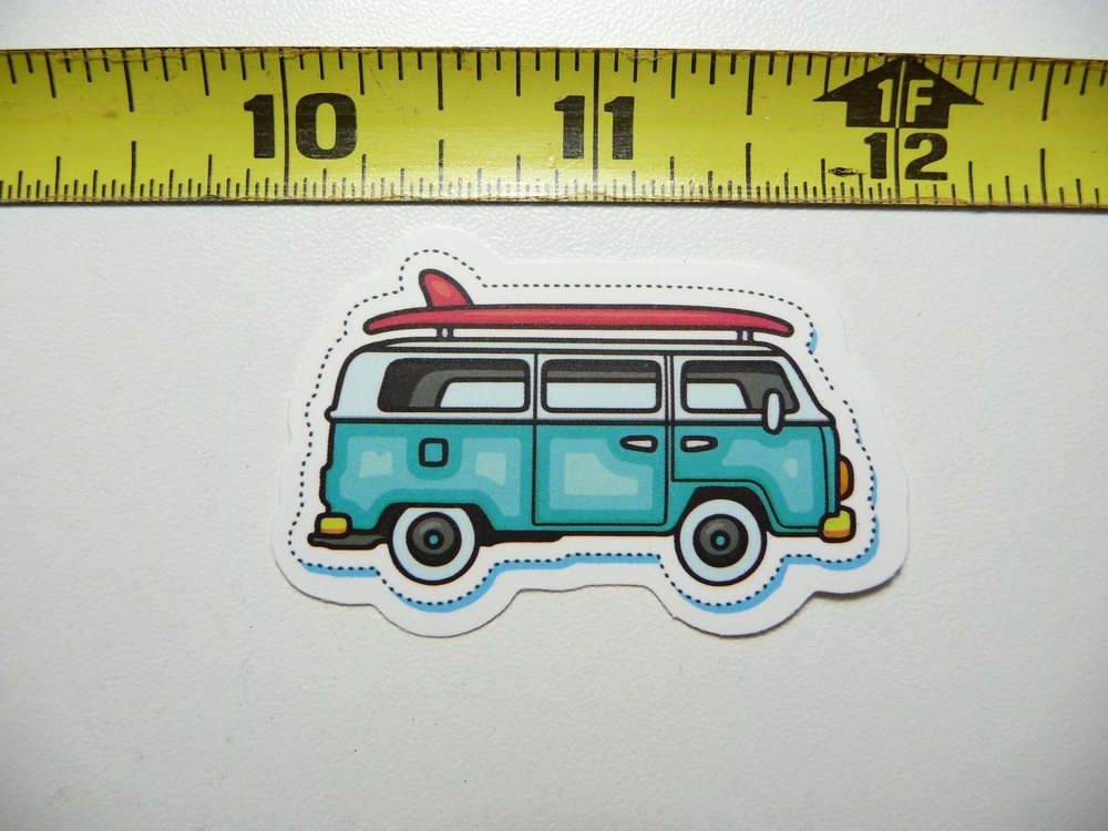 VAN LIFE STICKER DECAL SURFBOARD HEADING TO BEACH TRAVELING VACATION TRIP
