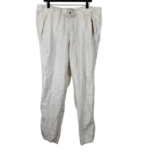 Charter Club Luxury 100% Linen Pants Beige Size XL