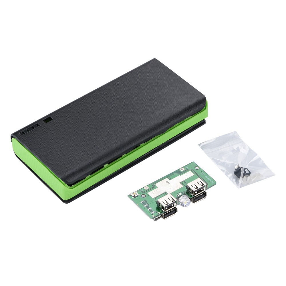 6x18650 DIY 4-Port 2A Fast Charger Power Bank Case Kit  