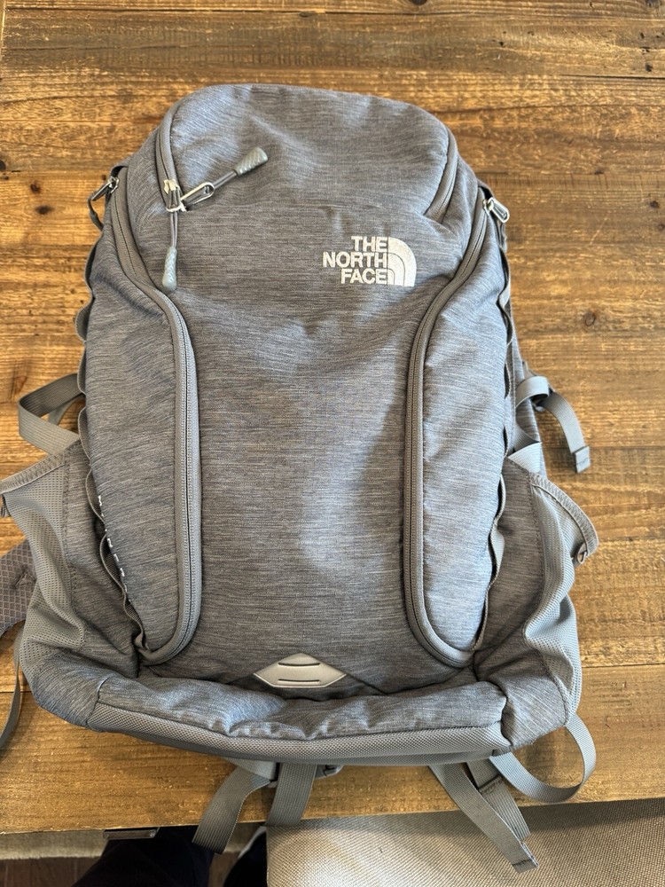 The North Face Mainframe Laptop Backpack in Dark Gray Heather & Zinc Gray  