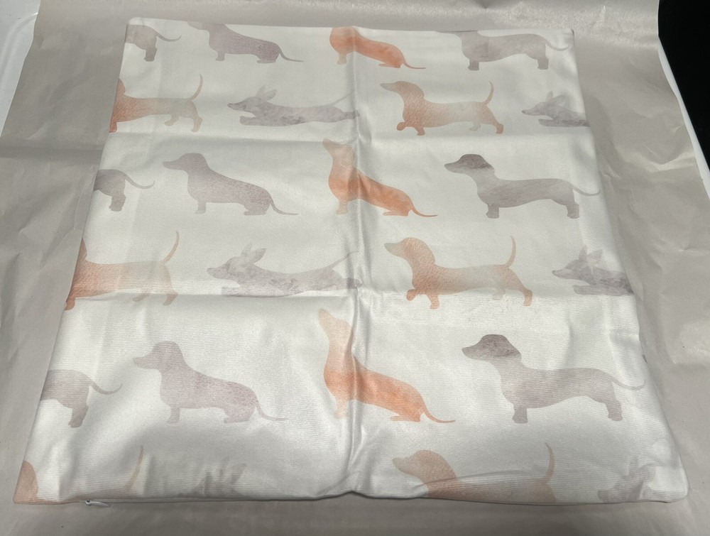 Dachshund Silhouettes Pillow Cover (Case Only)  17.7 x 17.7 New.