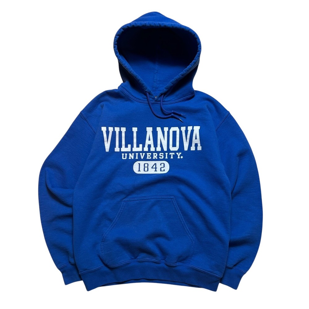 Vintage Y2K Villanova University College Hoodie Sweatshirt Men’s Size Small Blue