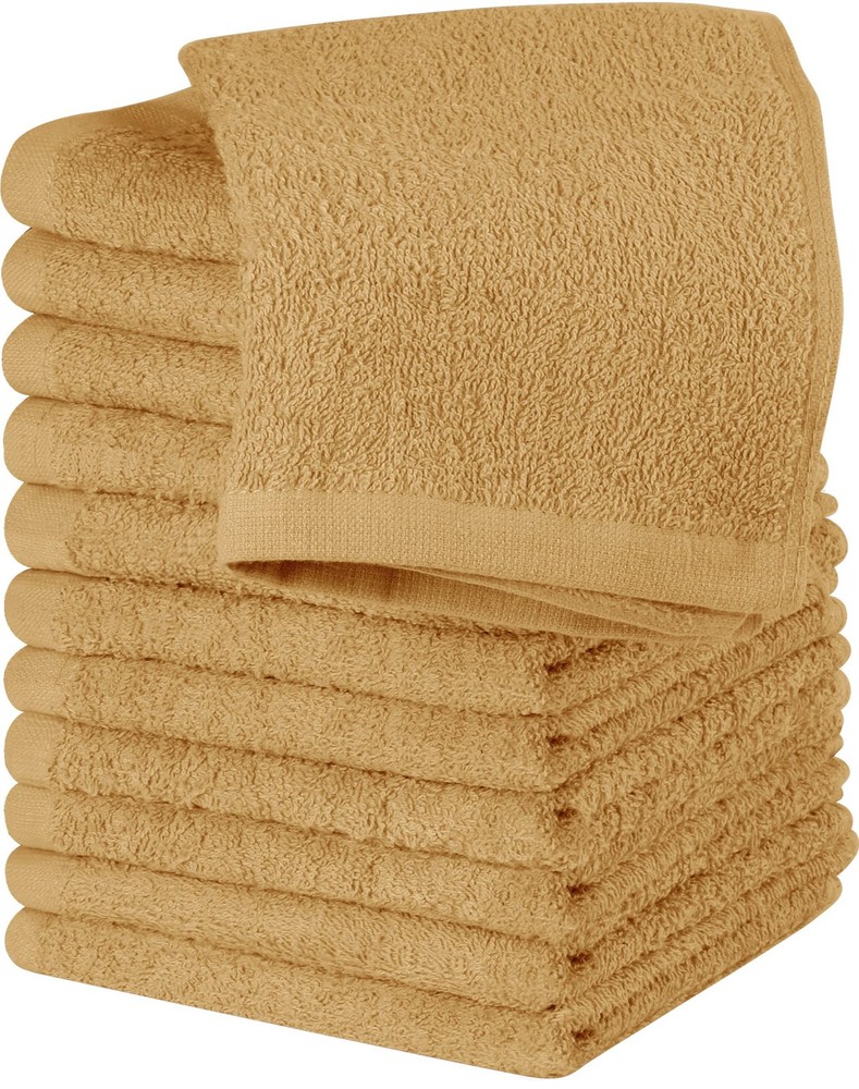 12 Pack Premium Flannel Face Cloths 100% Ring Spun Cotton Washcloths