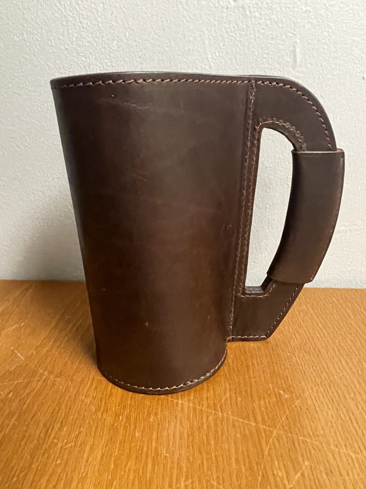 Gattorna Leather Beer Mug Handcrafted Cup Handmade Argentina Rustic Gift Steampu
