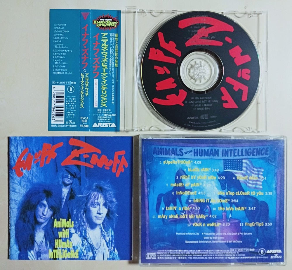 ENUFF Z'NUFF - Animals with Human Intelligence - 1993 JAPAN CD OBI + Bonus Track