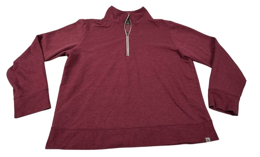 Eddie Bauer Maroon 1/4 Zip Pullover Sweatshirt. Women's - Size L