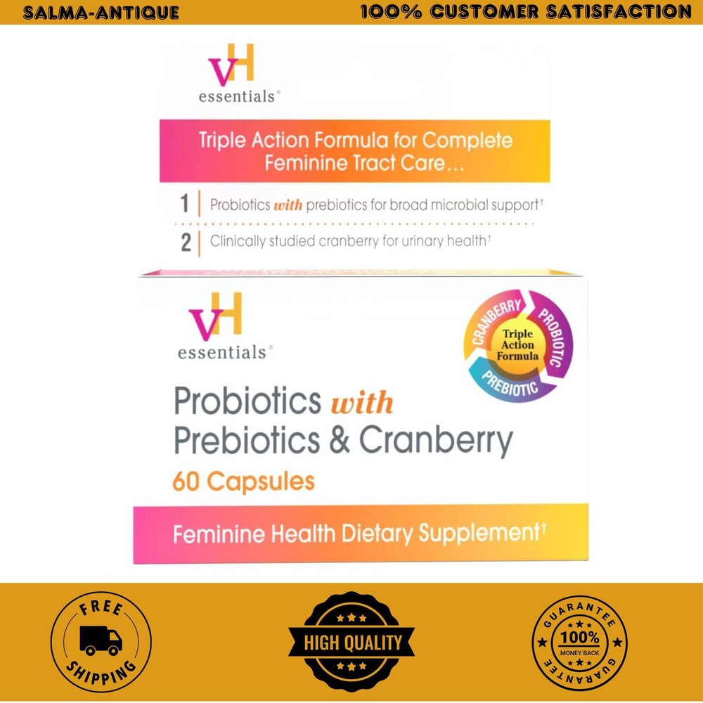 vH essentials Probiotics with Prebiotics and Cranberry Feminine Health - 60