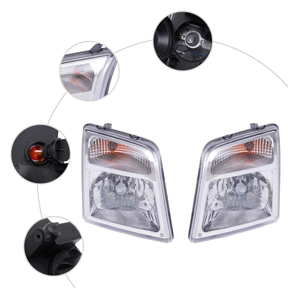 2010-2013 Ford Transit Connect Halogen Headlights Pair Left & Right