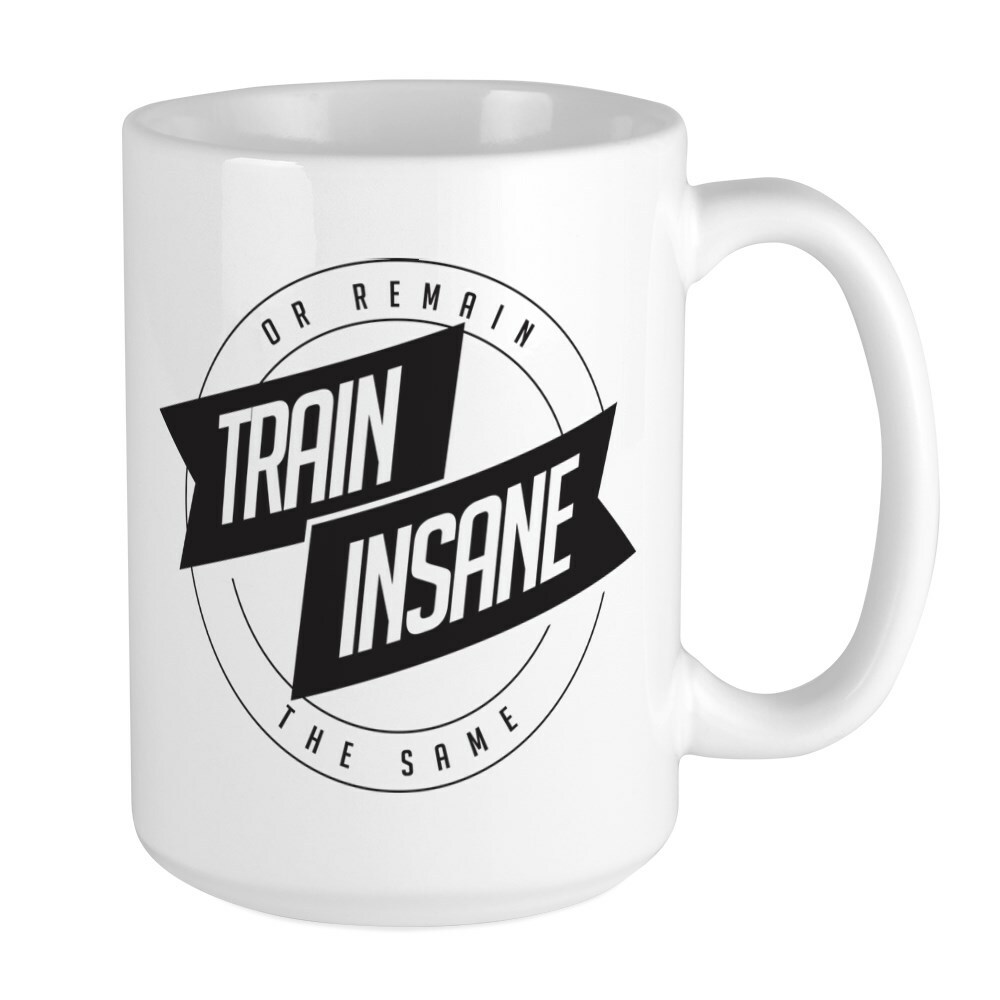 CafePress Train Insane Coffee Mug, Large 15 oz. White Coffee Cup (2025343195)