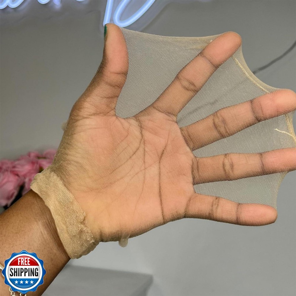 WOWANGEL 24PCS Skinlike HD Wig Cap for Lace Front Wigs High Elastic Invisible Fit