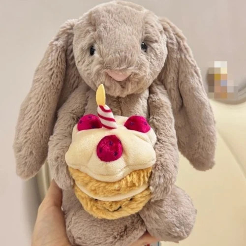 Jellycat Cute Bashful Beige Bunny Birthday Bunny Soft Stuffed Toys Doll Gift
