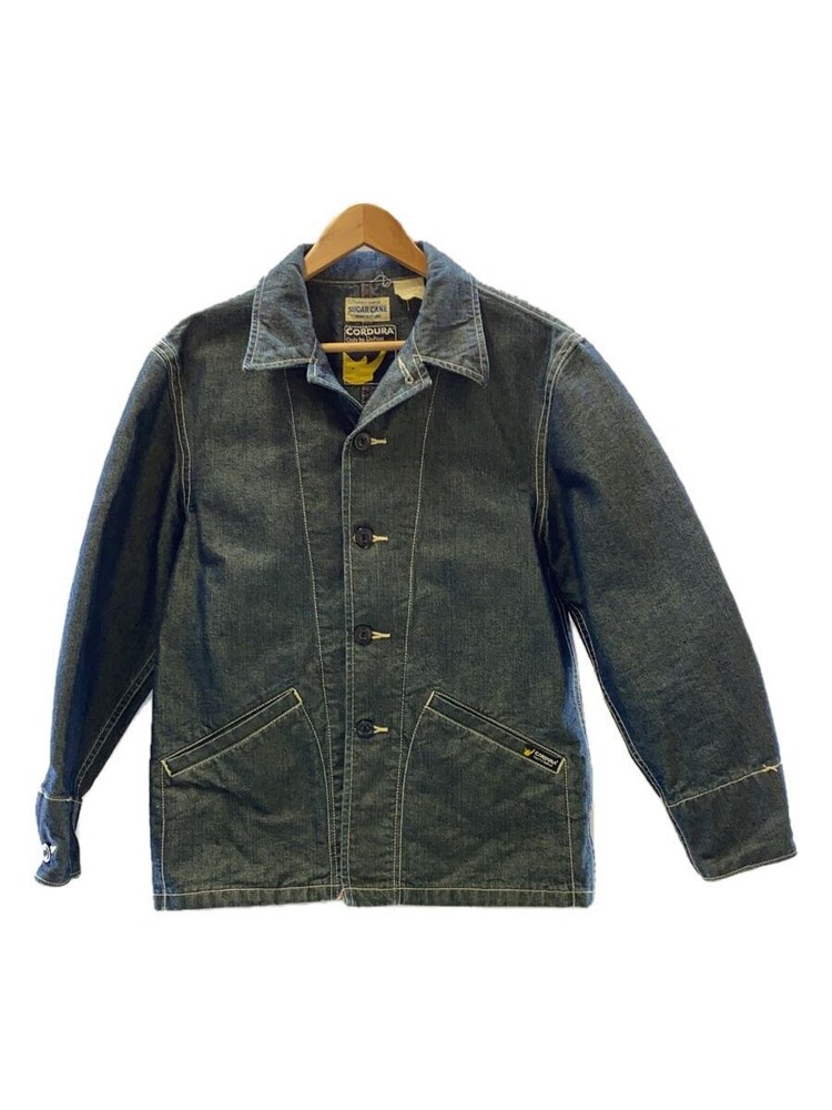 SUGAR CANE Navy Cotton Coverall Work Jacket Vintage Workwear Style