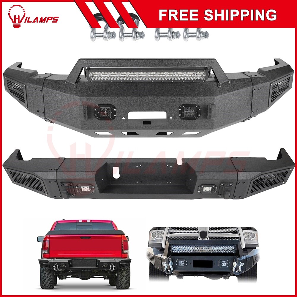 Heavy-Duty Steel Bumper D-Ring Kit for 2010-2018 Dodge Ram 2500 3500 6.7L