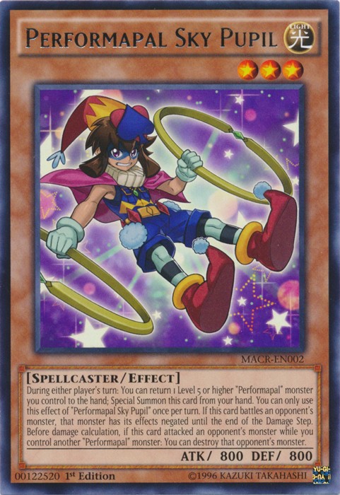 Performapal Sky Pupil - MACR-EN002 - Rare - 1st Edition - Lightly Played