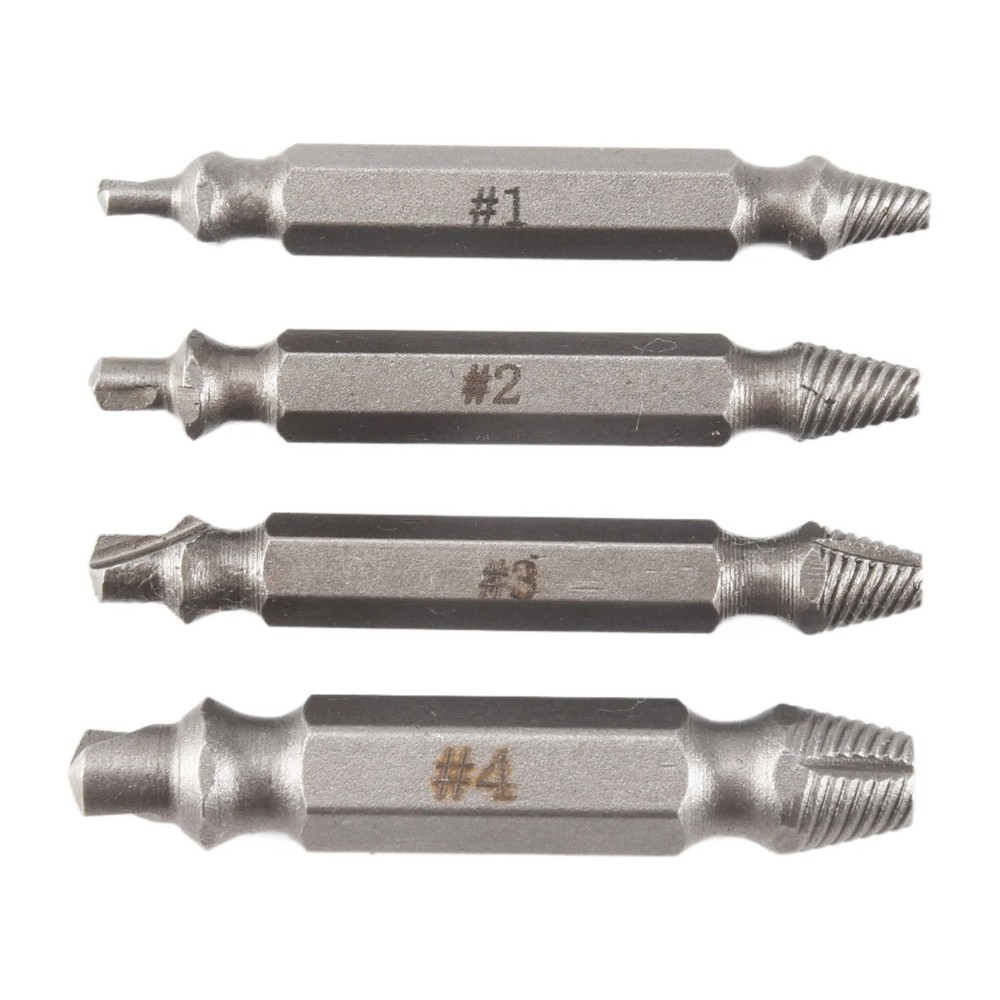 4X Screw Extractor Drill Bit Set for Broken Bolt Removal Easy Out #25532