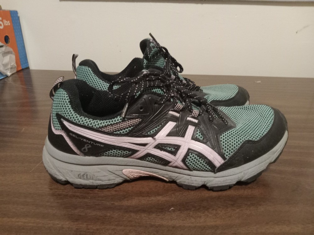 Asics Gel-Venture 8 Teal Pink Running Shoes Sneakers 1012A708 Women's Size 10
