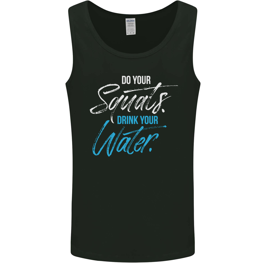 Do Your Squats Drink Water Gym Training Top Mens Vest Tank Top