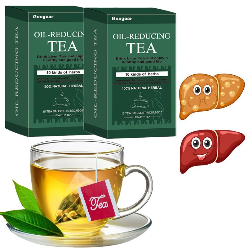 Oil-Reducing Tea-10 Herbal with Excellent Formula, Oil Cleansing Tea for Liver