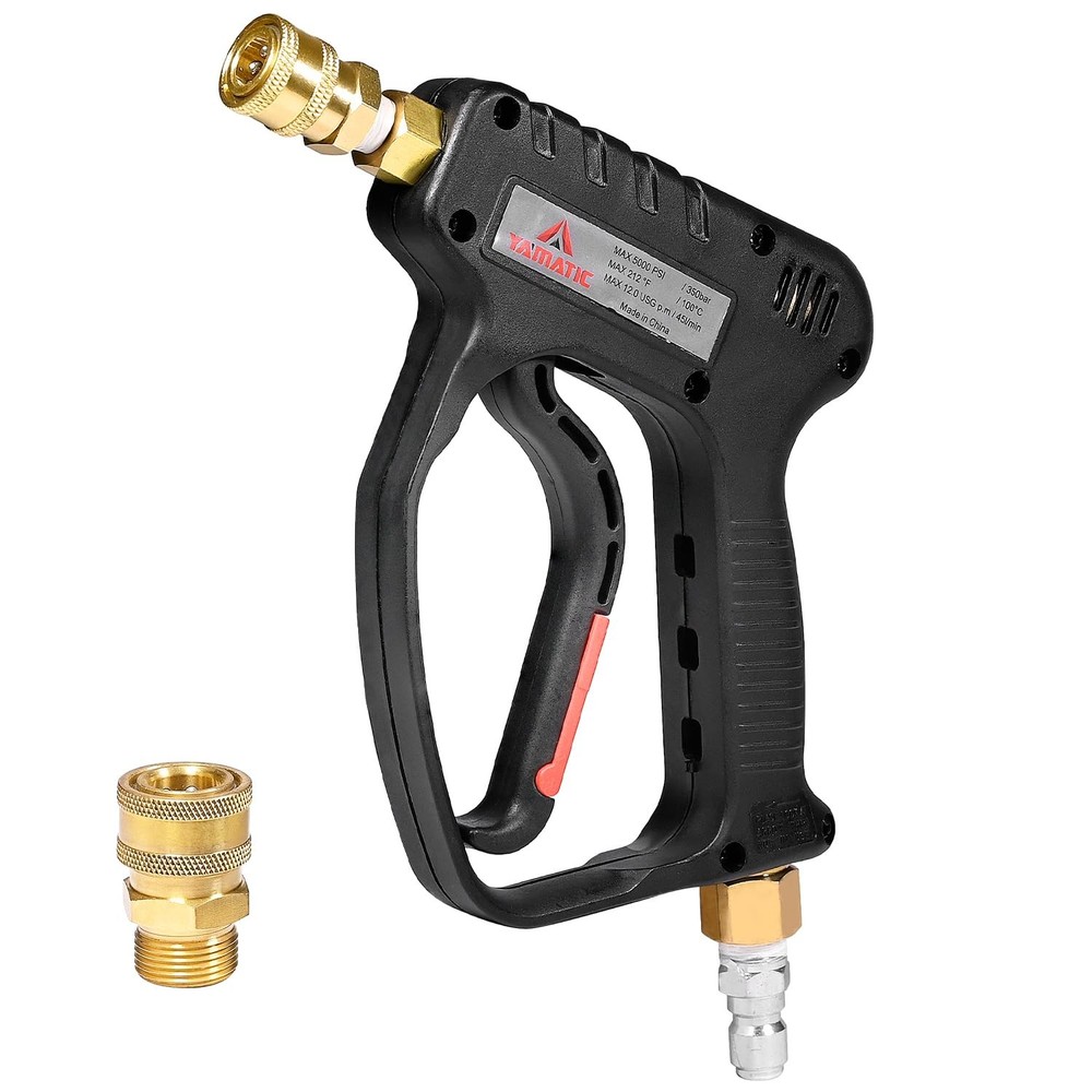 Short Pressure Washer Gun with Swivel 5000 PSI Stubby Wand Trigger