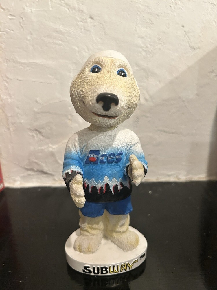 Alaska Aces Hockey Team Boomer the Polar Bear Mascot Bobblehead in Original Box