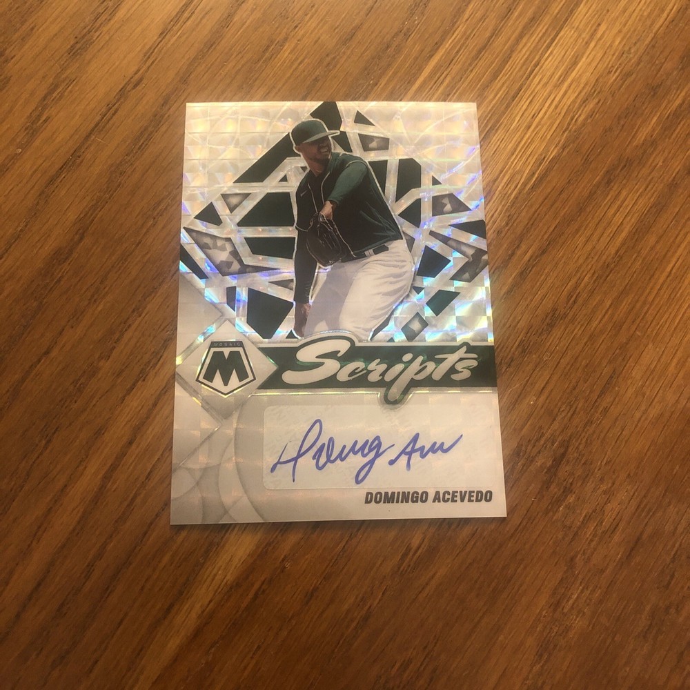 domingo acevedo 2022 Panini Mosaic Scripts Autograph Silver Mosaic Prizm Auto