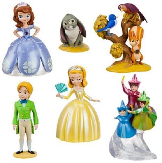 Disney Sofia the First Christmas Ornament 6pc Figure Set