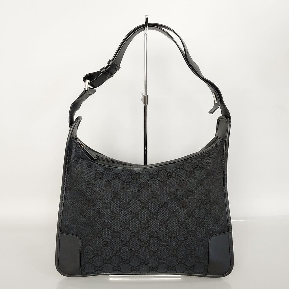 Gucci GG Canvas Shoulder Bag Black 2501 15