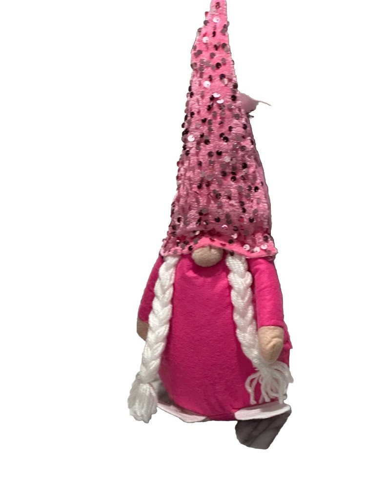 Valentine’s Day  Dress Heart Hat Glitter Gnome Plush Tabletop Decor 12”.