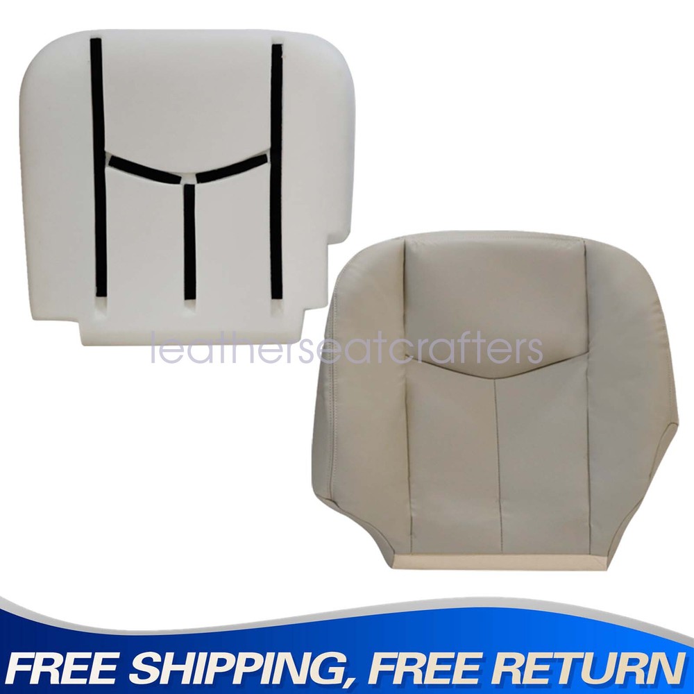 2003-2006 Chevy Silverado Driver Seat Foam Cushion & Bottom Cover in Shale Tan