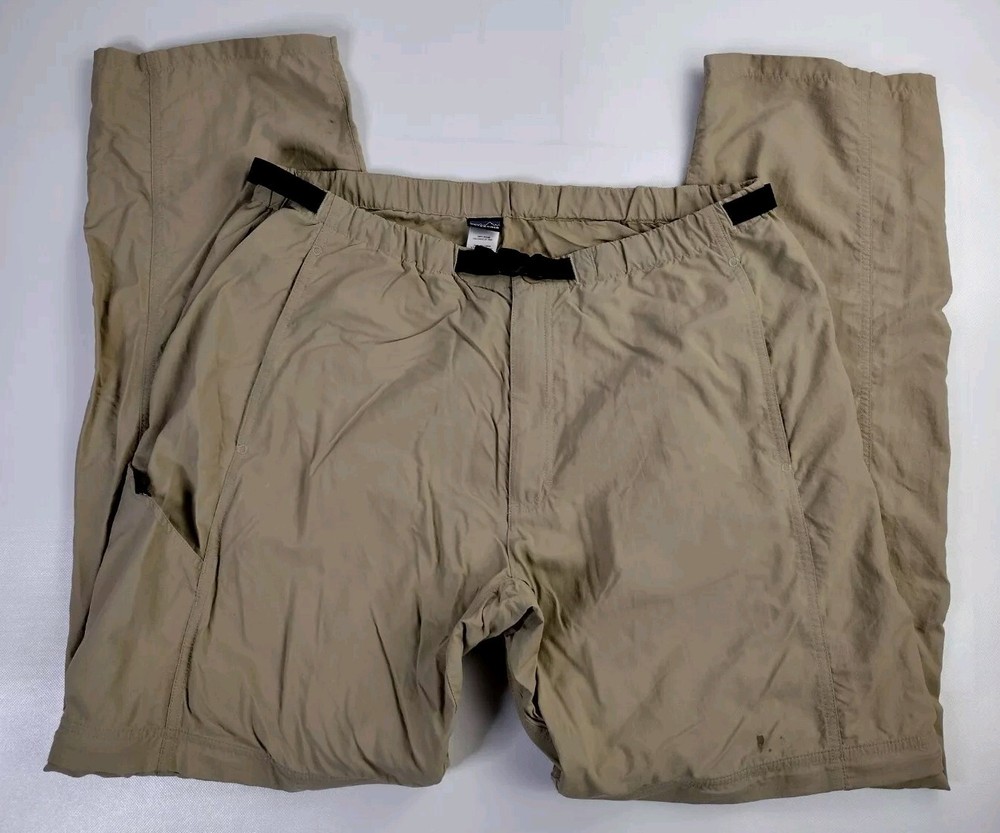 Patagonia Mens GI III Convertible Zip-Off Hiking Pants Khaki Large