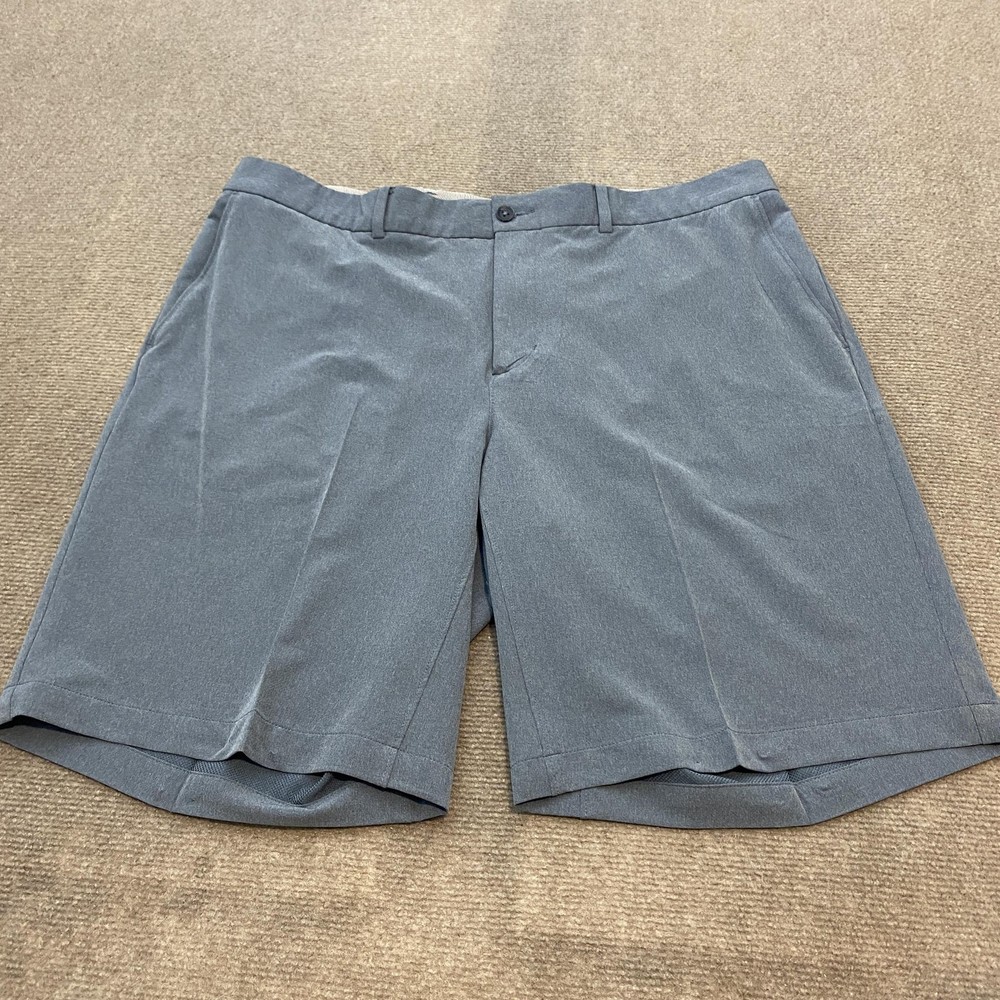 Nike Dri-FIT Golf Shorts Mens 38 Gray Stretch Performance Flat Front 921753-451