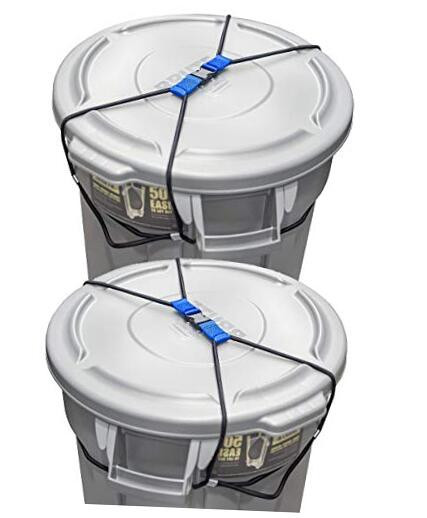 (2 Pack Trash Can Lock, Bungee Cord Heavy Duty Nylon Large Outdoor Garbage