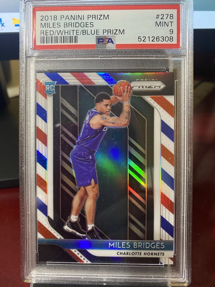 2018 Panini Prizm MILES BRIDGES Red/White/Blue #278 Rookie RC PSA 9
