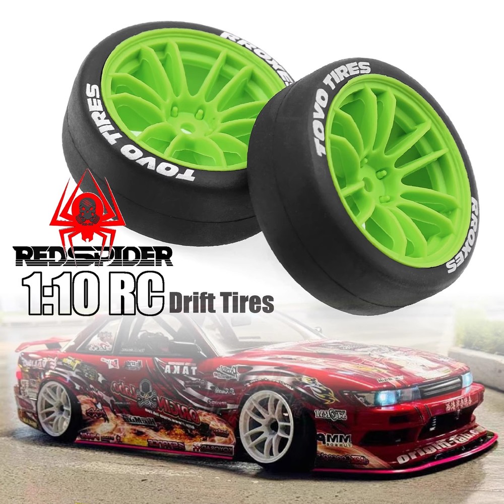 1/10 Rc Car 4PCS Wheels Tires Set For Hpi Rs4 Tamiya tt01e tt02 MST Sakura W21