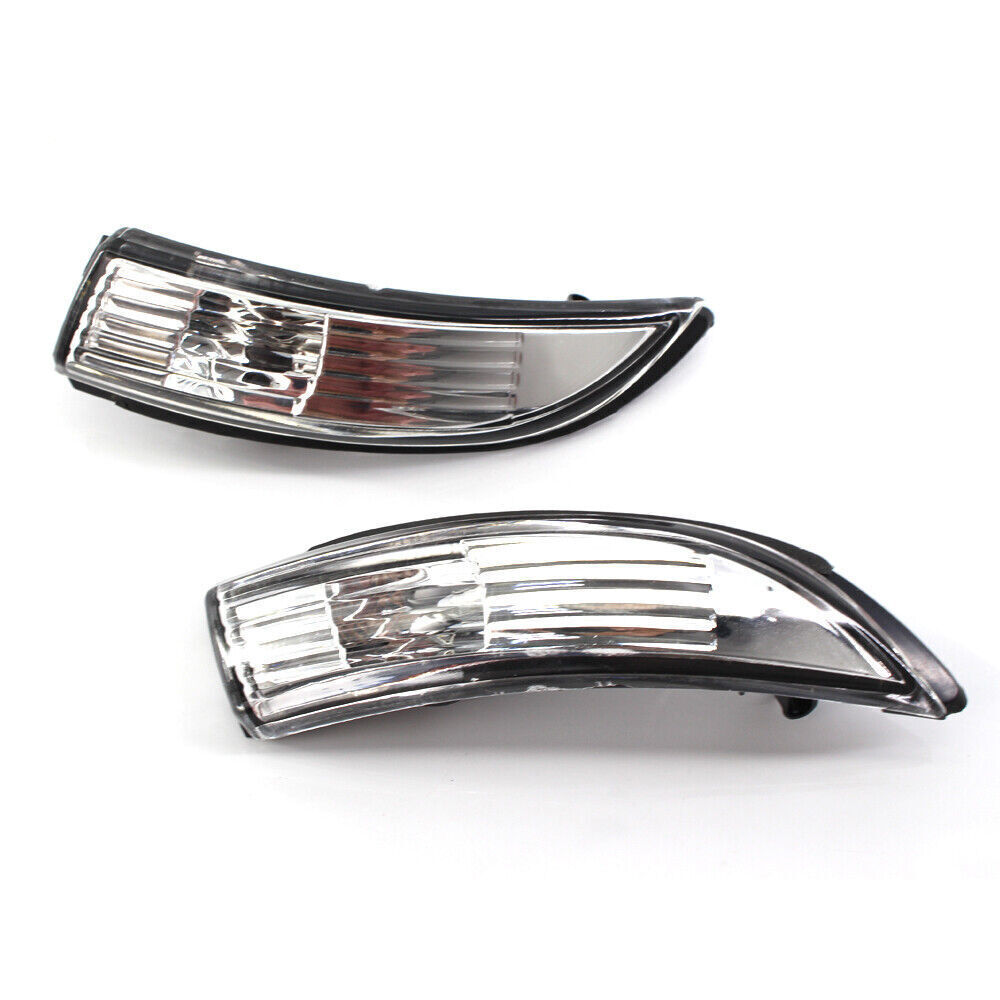 2pcs Wing Mirror Turn Signal Indicator Light Cover Fit For Ford Fiesta 2009-2015