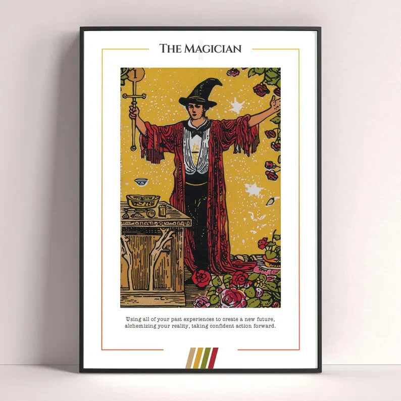 Magician Tarot Card Art Print Digital Download Poster