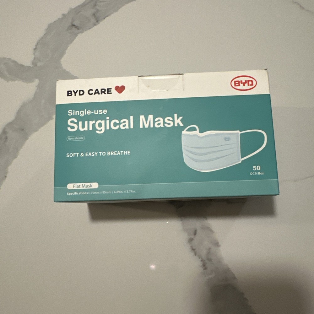 BYD CARE Single Use Disposable 3-Ply Face mask