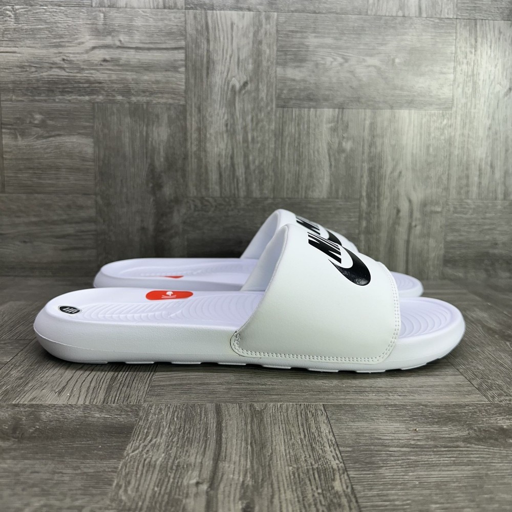 Nike Victori One Men's size 10 White Black Comfort Slide