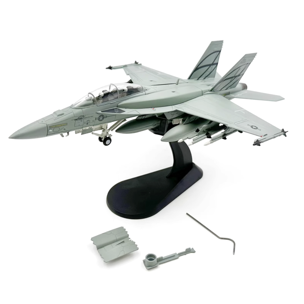 Grey 1/72 Scale American F/A-18F F18 Ultimate Hornet Strike Fighter Shipborne